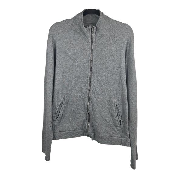 NSF Tops - NSF Cotton Zip Up Jacket Unisex Minimalist Grey Men's M Women's L